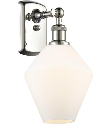 Innovations Lighting 516-1W-PN-G651-8-LED Ballston Cindyrella LED 8 inch Polished Nickel Sconce Wall Light in Matte White Glass