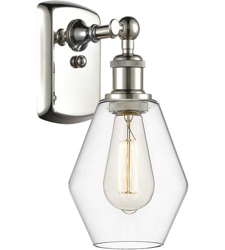 Innovations Lighting 516-1W-PN-G652-6-LED Ballston Cindyrella LED 6 inch Polished Nickel Sconce Wall Light in Clear Glass