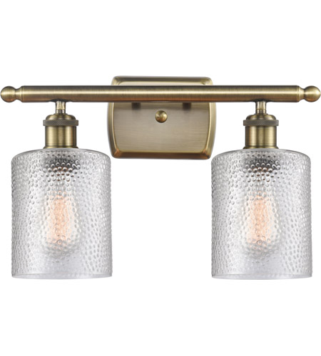 Antique Finish Innovations 516-2W-AB-G112 Transitional Two Light Bath Vanity from Ballston Collection in Brass