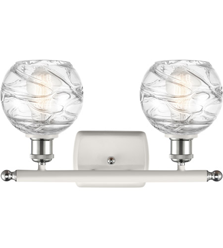 Innovations Lighting 516-2W-WPC-G1213-6 Ballston Small Deco Swirl 2 Light 16 inch White and Polished Chrome Bath Vanity Light Wall Light, Ballston 516-2W-WPC-G1213-6_2.jpg