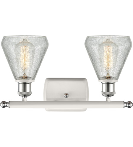 Innovations Lighting 516-2W-WPC-G275-LED Ballston Conesus LED 16 inch White and Polished Chrome Bath Vanity Light Wall Light, Ballston 516-2W-WPC-G275_2.jpg