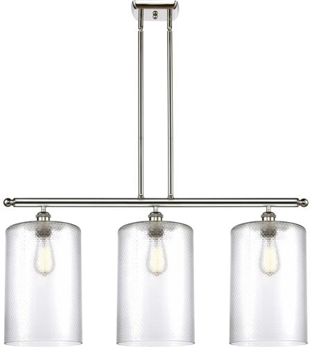 Innovations Lighting 516-3I-PN-G112-L Ballston Cobbleskill 3 Light 36 inch Polished Nickel Island Light Ceiling Light in Clear Glass