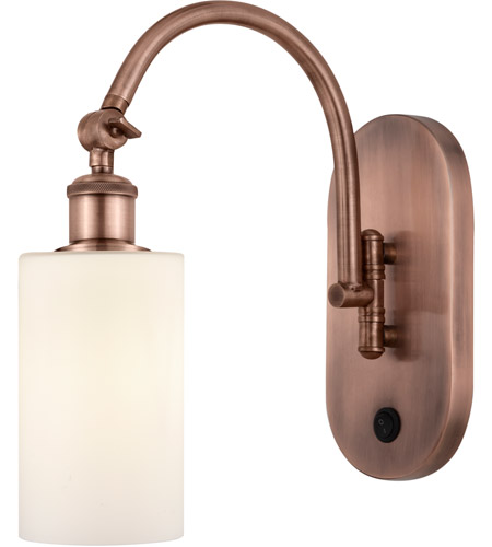 Innovations Lighting 518-1W-AC-G801-LED Ballston Clymer LED 5 inch Antique Copper Sconce Wall Light