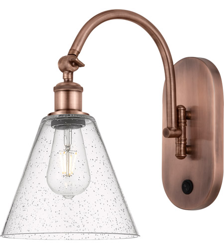 Innovations Lighting 518-1W-AC-GBC-84-LED Ballston Cone LED 8 inch Antique Copper Sconce Wall Light