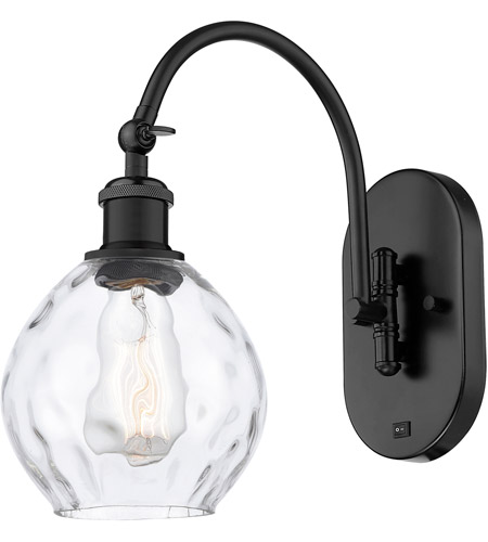 Innovations Lighting 518-1W-BK-G362-LED Ballston Waverly LED 6 inch Matte Black Sconce Wall Light