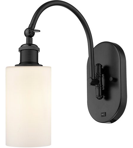 Innovations Lighting 518-1W-BK-G801-LED Ballston Clymer LED 5 inch Matte Black Sconce Wall Light