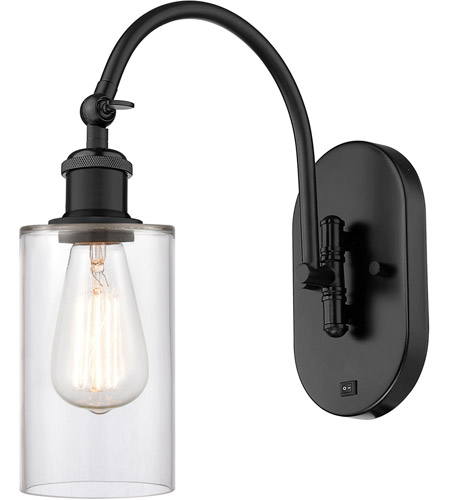 Innovations Lighting 518-1W-BK-G802 Ballston Clymer 1 Light 5 inch Matte Black Sconce Wall Light