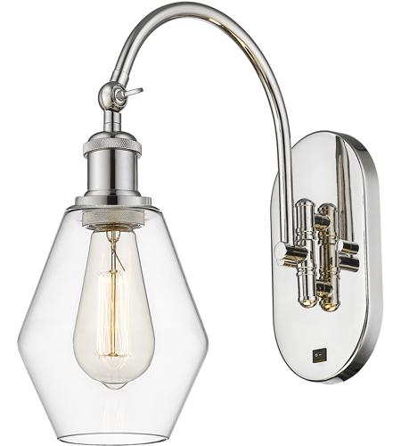 Innovations Lighting 518-1W-PN-G652-6-LED Ballston Cindyrella LED 6 inch Polished Nickel Sconce Wall Light in Clear Glass