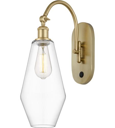 Innovations Lighting 518-1W-SG-G652-7-LED Ballston Cindyrella LED 7 inch Satin Gold Sconce Wall Light in Clear Glass