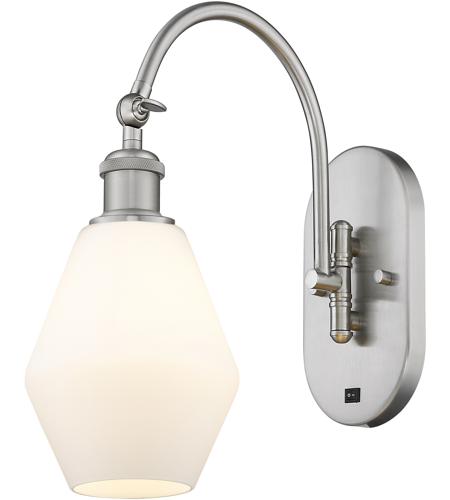 Innovations Lighting 518-1W-SN-G651-6 Ballston Cindyrella 1 Light 6 inch Brushed Satin Nickel Sconce Wall Light in Incandescent, Matte White Glass photo