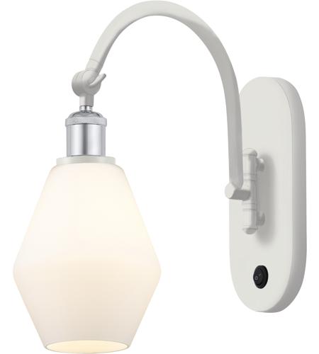 Innovations Lighting 518-1W-WPC-G651-6 Ballston Cindyrella 1 Light 6 inch White and Polished Chrome Sconce Wall Light in Incandescent, Matte White Glass photo