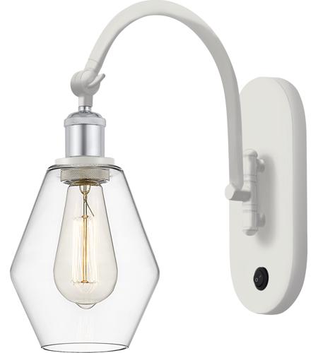 Innovations Lighting 518-1W-WPC-G652-6 Ballston Cindyrella 1 Light 6 inch White and Polished Chrome Sconce Wall Light in Incandescent, Clear Glass