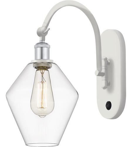Innovations Lighting 518-1W-WPC-G652-8 Ballston Cindyrella 1 Light 8 inch White and Polished Chrome Sconce Wall Light in Incandescent, Clear Glass