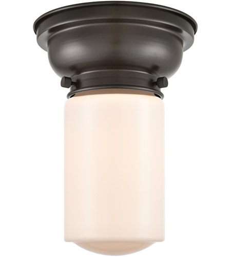 Innovations Lighting 623-1F-OB-G311-LED Aditi Dover LED 6 inch Oil Rubbed Bronze Flush Mount Ceiling Light in Matte White Glass, Aditi