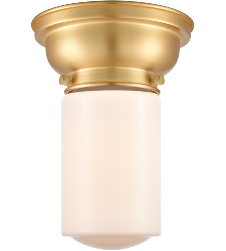 Innovations Lighting 623-1F-SG-G311-LED Aditi Dover LED 6 inch Satin Gold Flush Mount Ceiling Light in Matte White Glass, Aditi