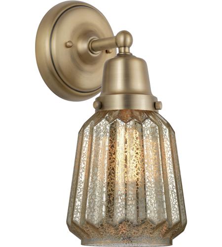 Innovations Lighting 623-1W-BB-G146 Aditi Chatham 1 Light 7 inch Brushed Brass Sconce Wall Light in Mercury Glass