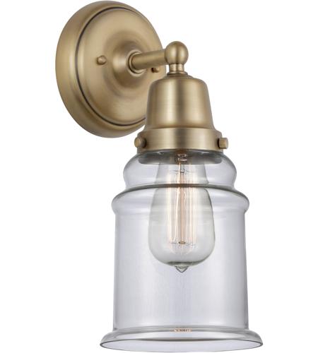 Innovations Lighting 623-1W-BB-G182 Aditi Canton 1 Light 6 inch Brushed Brass Sconce Wall Light in Clear Glass