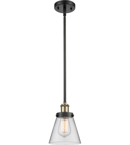 Innovations Lighting 916-1S-BAB-G62 Ballston Small Cone 1 Light 6 inch Black Antique Brass Pendant Ceiling Light in Clear Glass photo