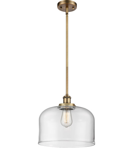 Innovations Lighting 916-1S-BB-G72-L Ballston X-Large Bell 1 Light 8 inch Brushed Brass Pendant Ceiling Light in Clear Glass