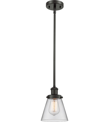 Innovations Lighting 916-1S-OB-G62-LED Ballston Small Cone LED 6 inch Oil Rubbed Bronze Pendant Ceiling Light in Clear Glass, Ballston