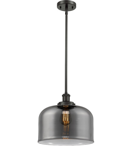Innovations Lighting 916-1S-OB-G73-L-LED Ballston X-Large Bell LED 8 inch Oil Rubbed Bronze Pendant Ceiling Light in Plated Smoke Glass, Ballston