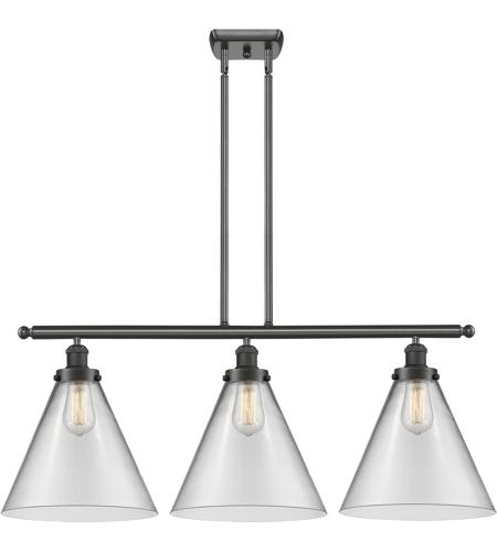 Innovations Lighting 916-3I-OB-G42-L Ballston X-Large Cone 3 Light 36 inch Oil Rubbed Bronze Island Light Ceiling Light in Clear Glass