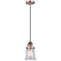 Innovations Lighting 201CSW-AC-G182S-LED Franklin Restoration Canton LED 6 inch Antique Copper Mini Pendant Ceiling Light photo thumbnail