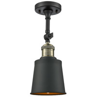 Innovations Lighting 201F-BAB-M9-LED Addison LED 5 inch Black Antique Brass Semi-Flush Mount Ceiling Light thumb
