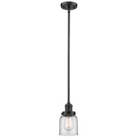 Innovations Lighting 201S-OB-G52-LED Franklin Restoration Small Bell LED 5 inch Oil Rubbed Bronze Mini Pendant Ceiling Light in Clear Glass, Franklin Restoration photo thumbnail