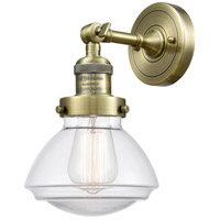 Innovations Lighting 203-AB-G322 Franklin Restoration Olean 1 Light 7 inch Antique Brass Sconce Wall Light in Incandescent, Clear Glass, Franklin Restoration photo thumbnail