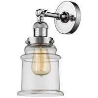 Innovations Lighting 203-PC-G182 Franklin Restoration Canton 1 Light 7 inch Polished Chrome Sconce Wall Light in Clear Glass, Franklin Restoration photo thumbnail