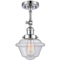 Innovations Lighting 203-PC-G534 Franklin Restoration Small Oxford 1 Light 8 inch Polished Chrome Sconce Wall Light in Seedy Glass, Franklin Restoration alternative photo thumbnail