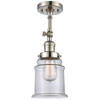 Innovations Lighting 203-PN-G182-LED Franklin Restoration Canton LED 7 inch Polished Nickel Sconce Wall Light in Clear Glass, Franklin Restoration alternative photo thumbnail