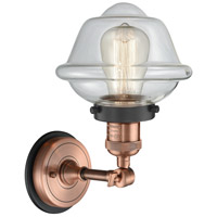 Innovations Lighting 203BP-ACBK-G532 Franklin Restoration Small Oxford 1 Light 8 inch Antique Copper Sconce Wall Light in Clear Glass alternative photo thumbnail