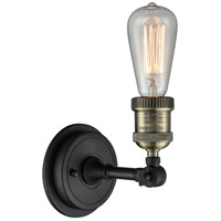 Innovations Lighting 203BP-NH-BBB Bare Bulb 1 Light 5 inch Black Brushed Brass Sconce Wall Light 203BP-NH-BBB(FacingUp).jpg thumb