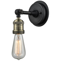 Innovations Lighting 203BP-NH-BBB Bare Bulb 1 Light 5 inch Black Brushed Brass Sconce Wall Light thumb