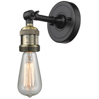 Innovations Lighting 203NH-BBB-LED Bare Bulb LED 5 inch Black Brushed Brass Sconce Wall Light thumb