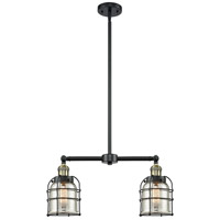 Innovations Lighting 209-BAB-G58-CE-LED Franklin Restoration Small Bell Cage LED 21 inch Black Antique Brass Chandelier Ceiling Light in Silver Plated Mercury Glass, Franklin Restoration photo thumbnail