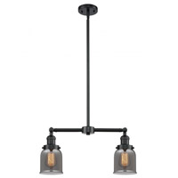 Innovations Lighting 209-OB-G53-LED Franklin Restoration Small Bell LED 21 inch Oil Rubbed Bronze Chandelier Ceiling Light in Plated Smoke Glass, Franklin Restoration photo thumbnail
