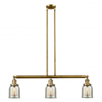 Innovations Lighting 213-BB-G58-LED Franklin Restoration Small Bell LED 38 inch Brushed Brass Island Light Ceiling Light in Silver Plated Mercury Glass, Franklin Restoration photo thumbnail