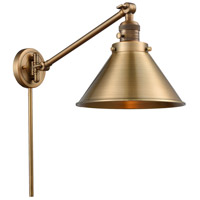 Innovations Lighting 237-BB-M10-BB-LED Briarcliff 21 inch 3.50 watt Brushed Brass Swing Arm Wall Light, Franklin Restoration thumb
