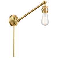 Innovations Lighting 237NH-SG Bare Bulb 21 inch 60.00 watt Satin Gold Swing Arm Wall Light, Franklin Restoration thumb