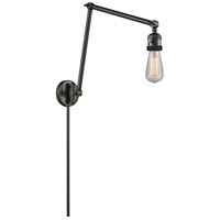 Innovations Lighting 238NH-BB-LED Bare Bulb 30 inch 3.50 watt Brushed Brass Swing Arm Wall Light, Franklin Restoration thumb