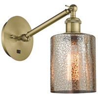 Innovations Lighting 317-1W-AB-G116-LED Ballston Cobbleskill LED 5 inch Antique Brass Sconce Wall Light thumb