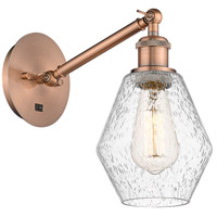 Innovations Lighting 317-1W-AC-G654-6-LED Ballston Cindyrella LED 6 inch Antique Copper Sconce Wall Light thumb