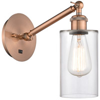 Innovations Lighting 317-1W-AC-G802-LED Ballston Clymer LED 5 inch Antique Copper Sconce Wall Light thumb