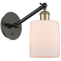 Innovations Lighting 317-1W-BAB-G111 Ballston Cobbleskill 1 Light 5 inch Black Antique Brass Sconce Wall Light thumb