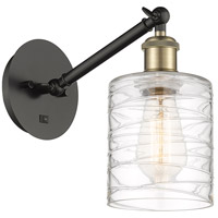 Innovations Lighting 317-1W-BAB-G1113-LED Ballston Cobbleskill LED 5 inch Black Antique Brass Sconce Wall Light thumb