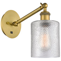 Innovations Lighting 317-1W-BB-G112 Ballston Cobbleskill 1 Light 5 inch Brushed Brass Sconce Wall Light thumb