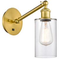 Innovations Lighting 317-1W-SG-G802 Ballston Clymer 1 Light 5 inch Satin Gold Sconce Wall Light thumb